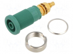 Laboratory connector: 4mm banana | socket | 1kVDC | 32A | green | screw