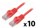 Patch cord | U/UTP | Cat: 5e | RJ45 plug,both sides | stranded | CCA | 1m