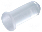 Fiber for LED | &Oslash;5mm | L: 9mm | round | Front: convex
