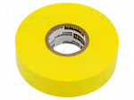 Tape: electrical insulating | W: 19mm | L: 20m | Thk: 0.18mm | yellow
