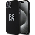 Back panel cover DKNY  DKNY Liquid Silicone Metal Logo iPhone 15/14/13 Case - Black