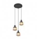Trio Tarifa piekarama lampa 3-pc E27 matt black/chrome plated brushed steel 362830332 4017807615807