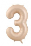 Riff 1m Folio Balloon Number 3 Matte Beige