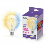 WiZ Connected 60W G95 E27 gudrā LED spuldze 90CRI 2700-6500K caurspīdīga 929003018222 8718699786694