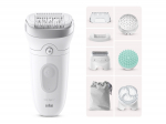 Braun | Epilator | Silk-&eacute;pil SE7-081 | Operating time (max) 40 min | Number of power levels 1 | Wet & Dry | White