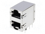 Connector: RJ45 | socket | PIN: 8 | Cat: 5 | shielded,double | 8p8c | THT