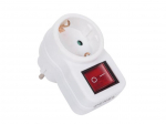 ADAPTER WITH ON/OFF SWITCH - 1 SOCKET - SCHUKO