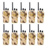 PNI PMR R40 CAMO portable radio station kit, set of 10 pieces, 0.5W, 16 PMR, 1200mAh batteries with chargers and headphones included