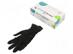 Protective gloves | Size: S | black | nitryl | 100pcs.