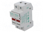 Fuse holder | 10x38mm | for DIN rail mounting | 30A | 600V | Poles: 2