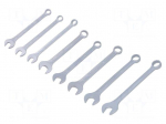 Wrench: combination spanner-set | Chrom-vanadium steel | 8pcs.