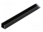 Profiles for LED modules | surface | black | L: 1m | aluminium