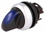 Switch: rotary | Stabl.pos: 2 | 22mm | blue | Illumin: M22-FLED,M22-LED