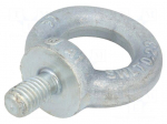 Lifting eye bolt | M10x17 | DIN: 580 | Head: eye | none | steel | zinc