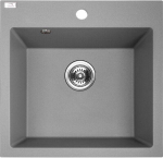 Alena, granite sink,with siphon,49x49x21.5cm,grey