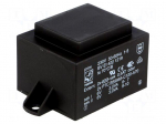 Transformer: encapsulated | 6VA | 230VAC | 6V | 6V | 500mA | 500mA | 200g