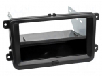 Radio frame | Seat,VW,&Scaron;koda | 2 DIN | black
