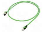 Cable: for sensors/automation | PIN: 4 | M12 male angled,RJ45 plug