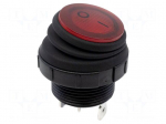 ROCKER | SPST | Pos: 2 | OFF-ON | 16A/250VAC | 16A/30VDC | red | red | IP68