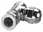 Connector: M12 | plug | PIN: 5 | 48V | angled | IP67 | screw terminal | 4A