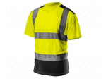 T-shirt | Size: XL | yellow-black | VISIBILTY | 150g/m2