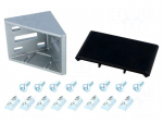 Angle bracket | for profiles | Width of the groove: 6mm