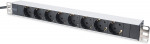 Brennenstuhl Alu-Line 10 4-way, power strip (black/silver, 1U)