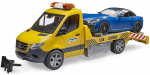 Bruder MB Sprinter car transporter with light & sound module, model vehicle (orange/blue, incl. Roadster)