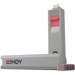 Lindy USB Type C Port Key with 4 Locks (Code Pink)