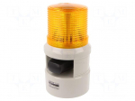 Signaller: lighting-sound | 24VDC | LED | amber | IP54 | &Oslash;119x226mm