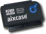 aixcase USB 3.0&ndash;SATA ja IDE konverter koos toiteplokiga T&Uuml;V