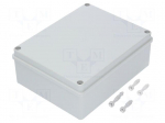 Enclosure: multipurpose | X: 190mm | Y: 240mm | Z: 90mm | grey | IP65
