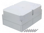 Enclosure: multipurpose | X: 254mm | Y: 360mm | Z: 165mm | PK | light grey