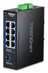9-pordiline t&ouml;&ouml;stuslik 2.5G DIN-r&ouml;&ouml;bas l&uuml;liti TRENDnet 10G SFP