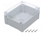 Enclosure: multipurpose | X: 190mm | Y: 240mm | Z: 105mm | ZP | ABS | gasket