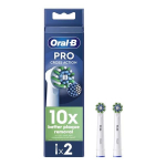 ORAL-B REPLACEMENT TOOTHBRUSH HEADS PRO CROSSACTION 2 PCS WHITE