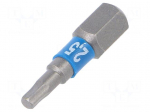 Screwdriver bit | Allen hex key | HEX 2,5mm | Overall len: 25mm