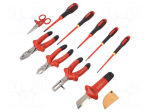 Kit: pliers, insulation screwdrivers | Pcs: 10