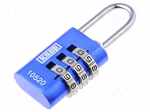 Padlock | Kind: shackle,combination code | A: 22mm | C: 3mm | B: 20mm