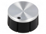 Knob | with pointer | aluminium,thermoplastic | &Oslash;shaft: 6mm | black