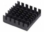 Heatsink: extruded | grilled | BGA | black | L: 30mm | W: 30mm | H: 9.5mm