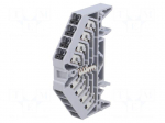 Splice terminal: rail | 1.5mm2 | ways: 1 | terminals: 16 | grey | 250VAC