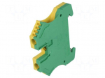 Splice terminal: rail | 6mm2 | ways: 1 | terminals: 2 | yellow-green