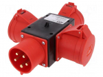 Connector: AC supply 3-phase | splitter | 32A | 400VAC | IEC 60309