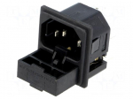 Connector: AC supply | socket | male | 10A | 250VAC | IEC 60320 | UL94V-0