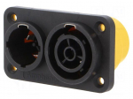 Socket | AC supply | male + female | PIN: 3 | 16A | 250V | thermoplastic