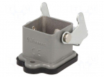 Enclosure: for HDC connectors | size 3A | with latch | straight