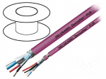 Wire: data transmission | 1x2x24AWG+1x2x22AWG | PUR | violet | Cu
