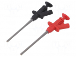 Clip-on probe | pincers type | 5A | 165mm | banana 4mm socket