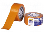 Tape: duct | W: 50mm | L: 25m | Thk: 0.2mm | orange | synthetic rubber